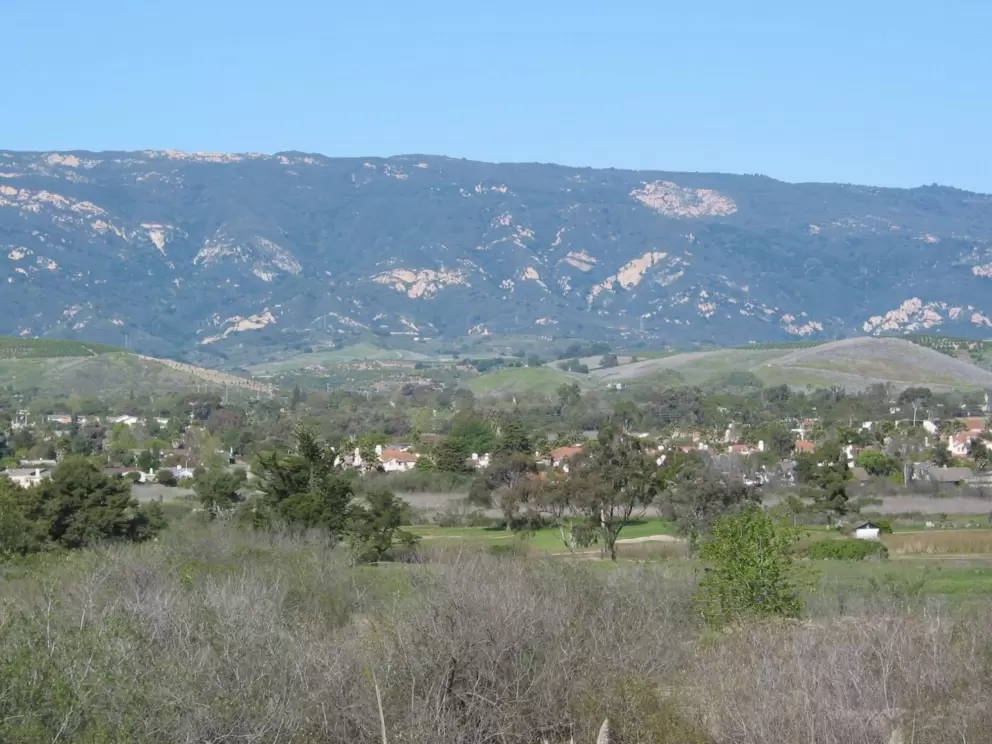 Santa Ynez mountains, as viewed from Ellwood Bluffs.