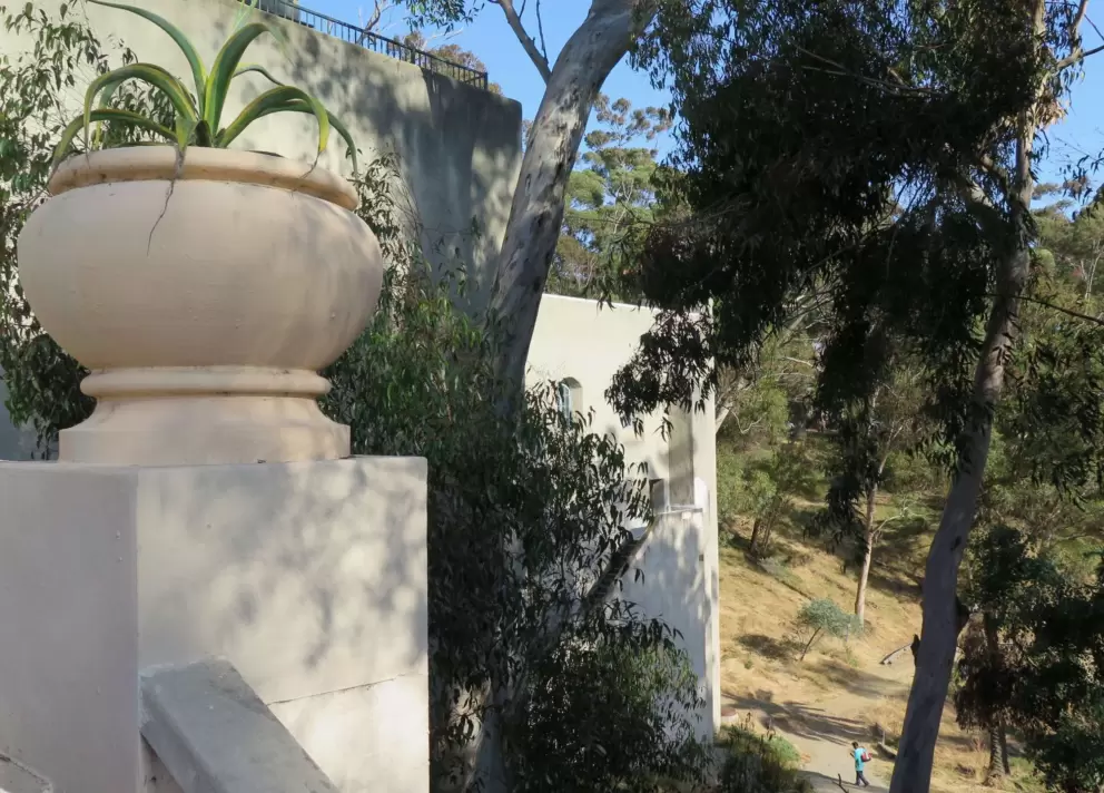 You are up high when on the Cabrillo Bridge. 