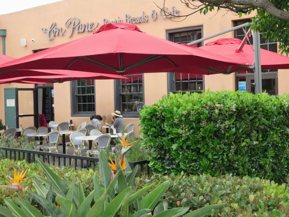 Con Pane's outdoor seating. 