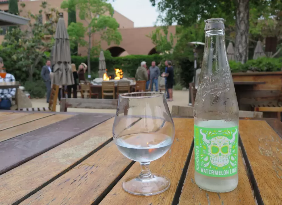 Watermelon lime seltzer at Stone Brewing. 