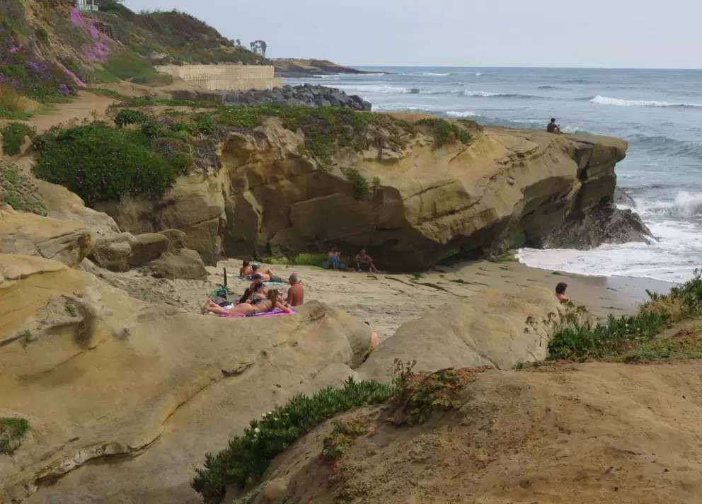 People enjoying the cove. 