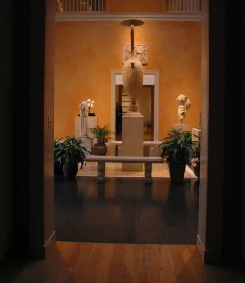 Looking toward the inner sculpture courtyard.