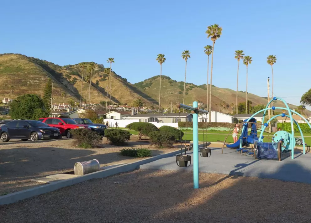 Playground with baby swings. 