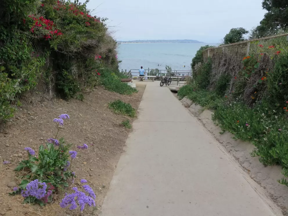 The entrance path. 
