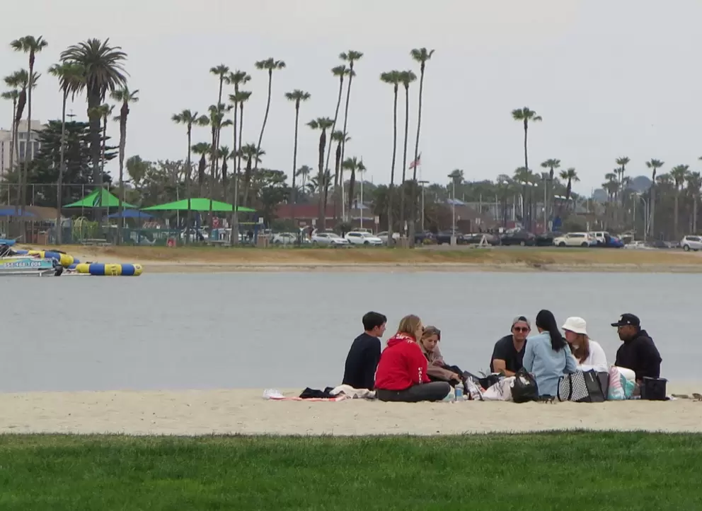 A picnic at Sail Bay. 