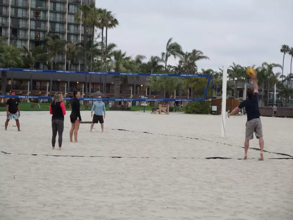 Sand volleyball at the lagoon. 