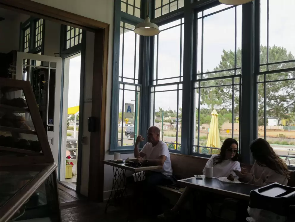 Inside Pannikin Coffee and Tea. 