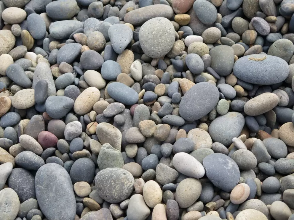 Pebbles on the beach. 