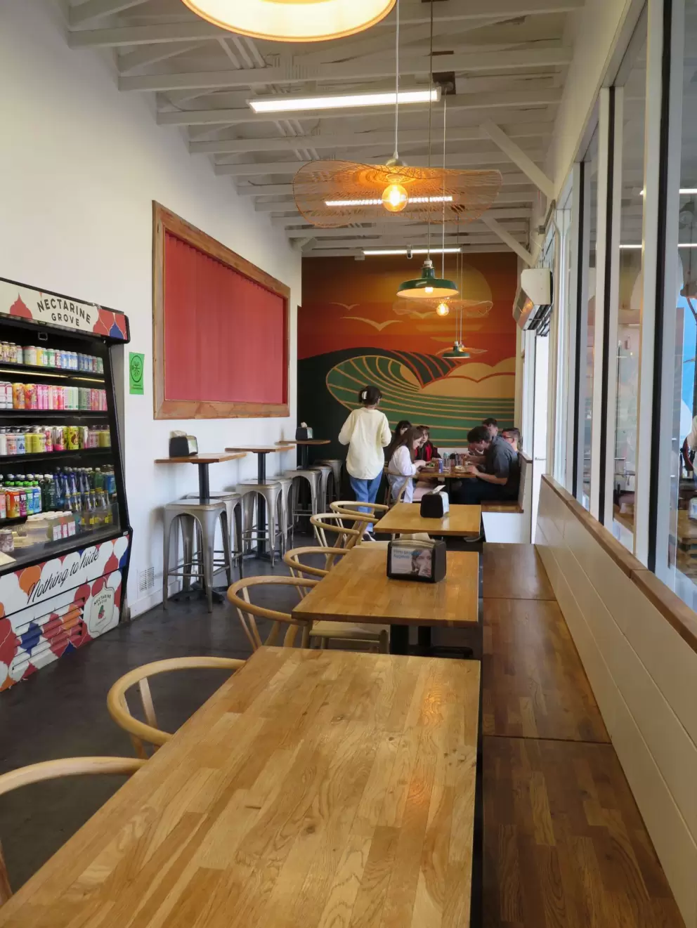 Inside Nectarine Grove, a cute cafe. 