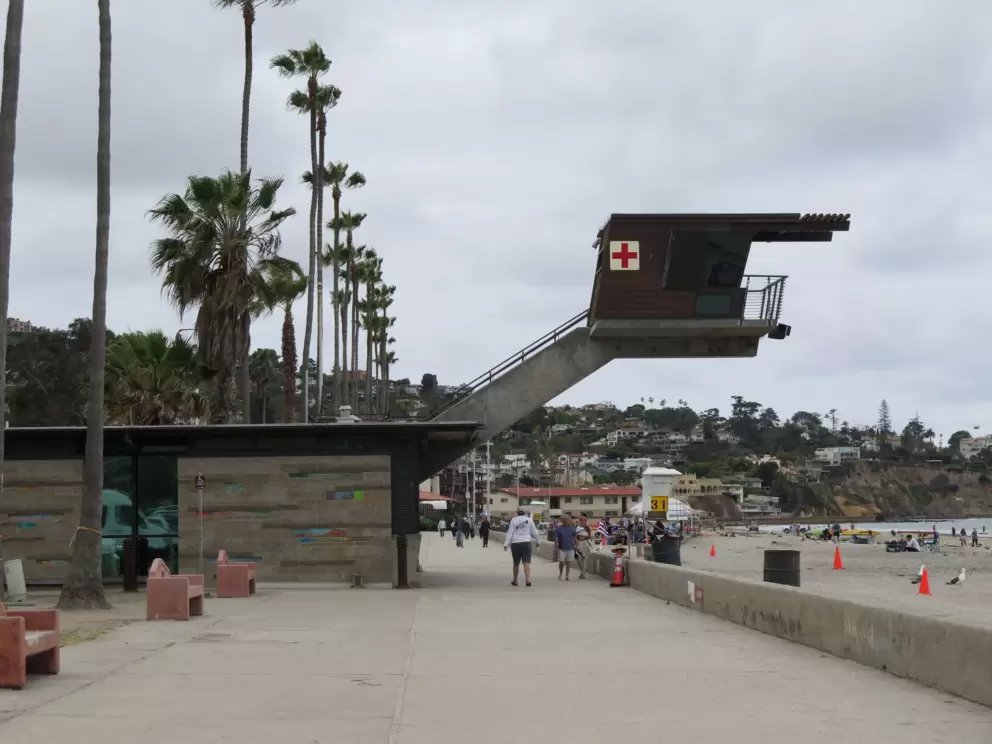 Lifeguard station at the boardwalk nearby. 