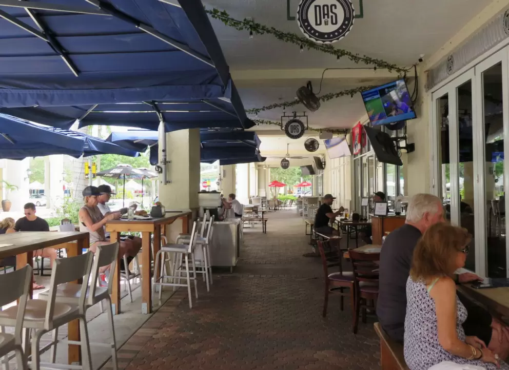 Outside Das Beer Garden. 