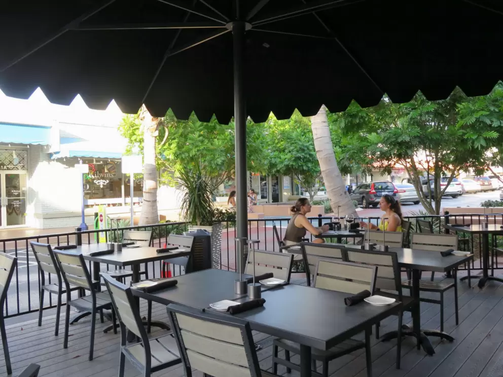 Sitting outside at The Gafford, on Osceola Street. 