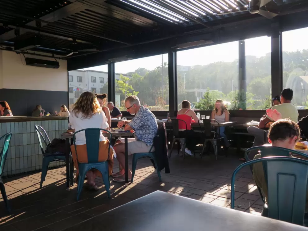 The pleasant outdoor seating at Eureka!