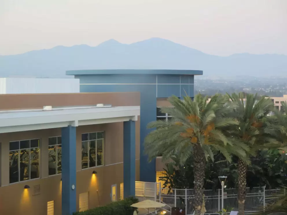 Mountain views in Aliso Viejo, near Vantis Drive. 
