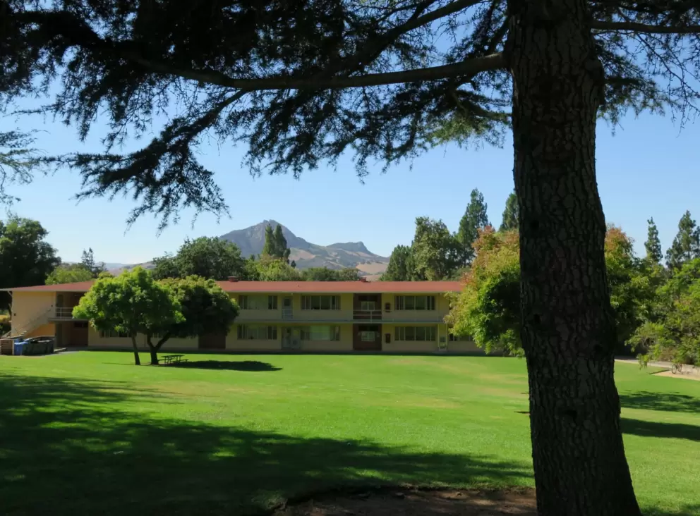 North Mountain Lawn has amazing mountain views and a huge lawn where students lay out in the sun. 
