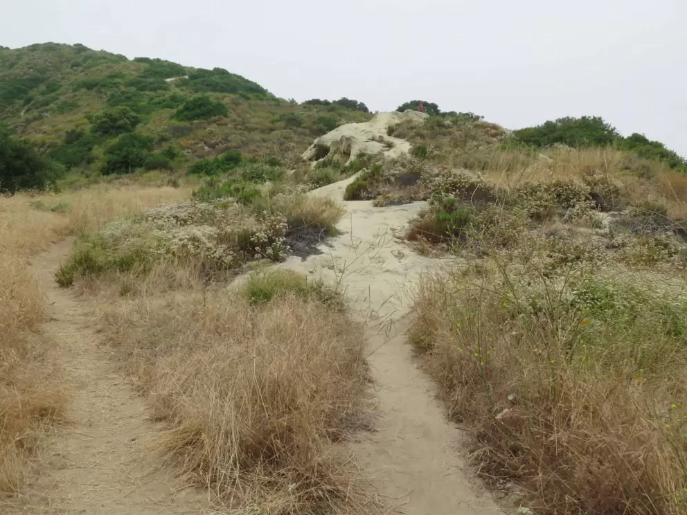 Hiking up to Cave Rock. 