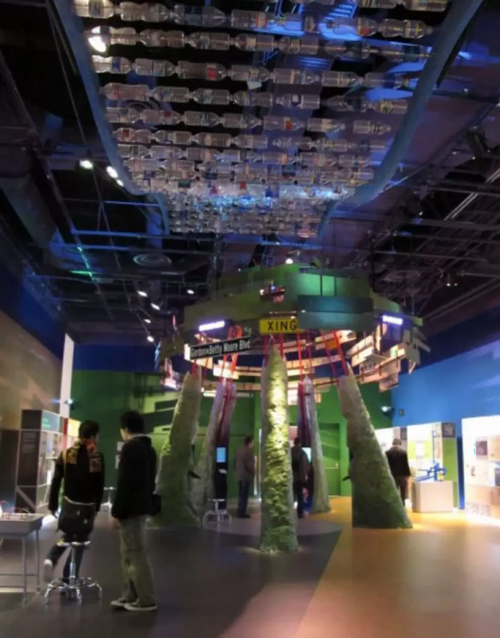 Green displays.