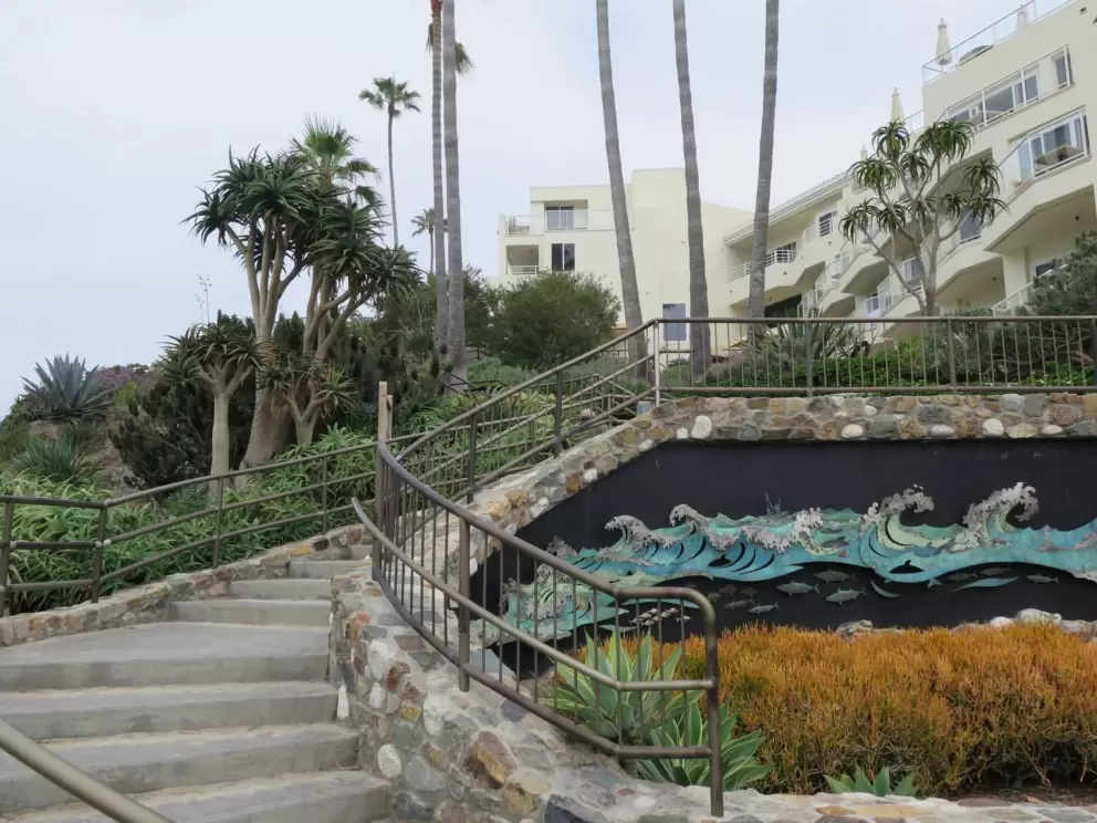 Stairs up to Heisler Park. 