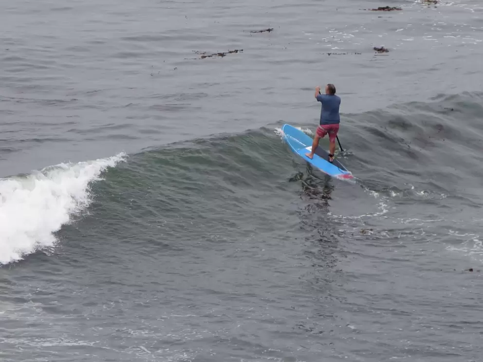 A stand-up paddler.