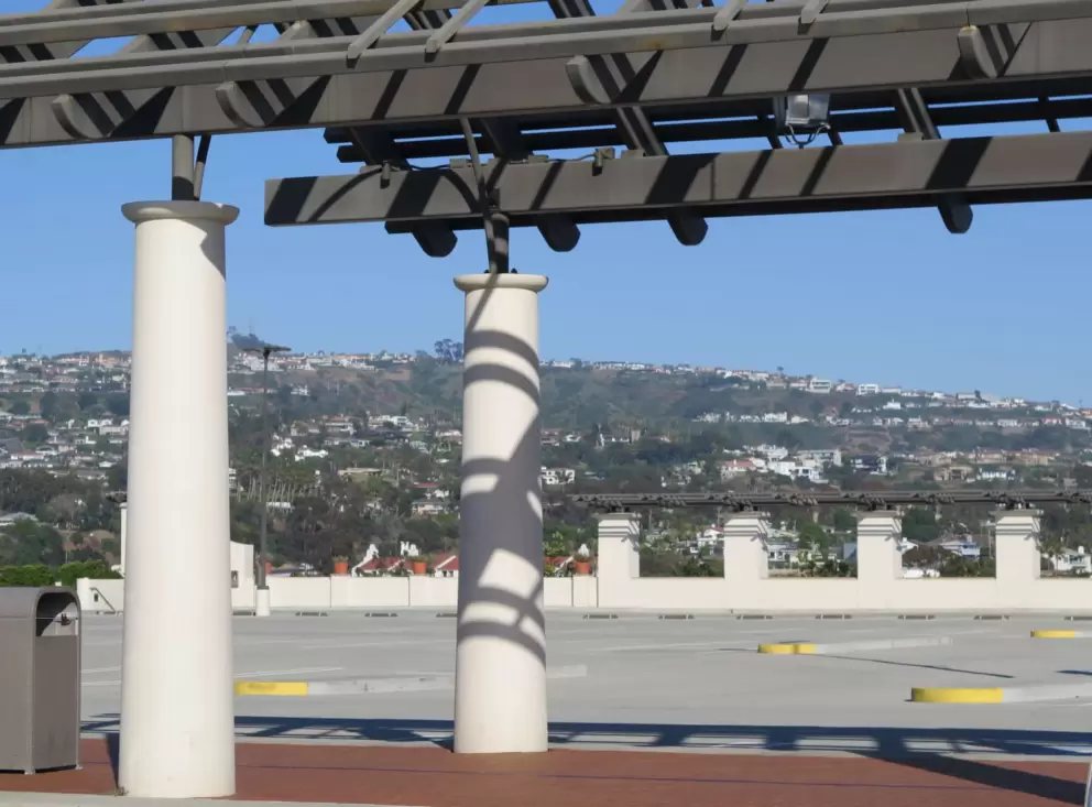 Mountain views from the parking lot. 