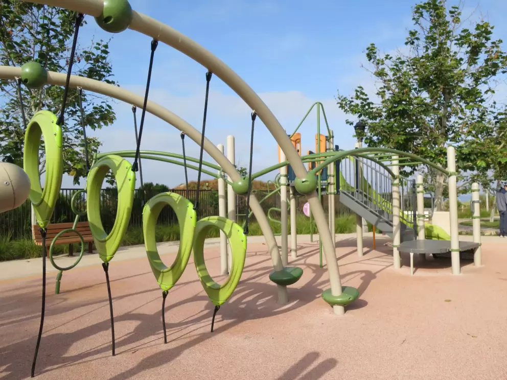 Climbing area at the playground. 