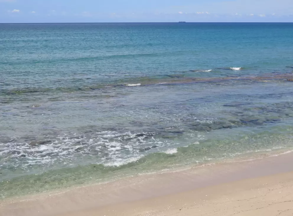 The water below you is crystal clear!