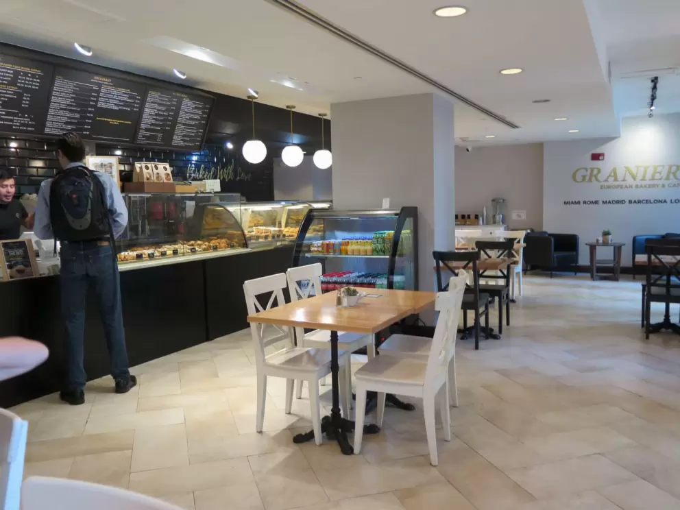 Inside Granier Bakery. 