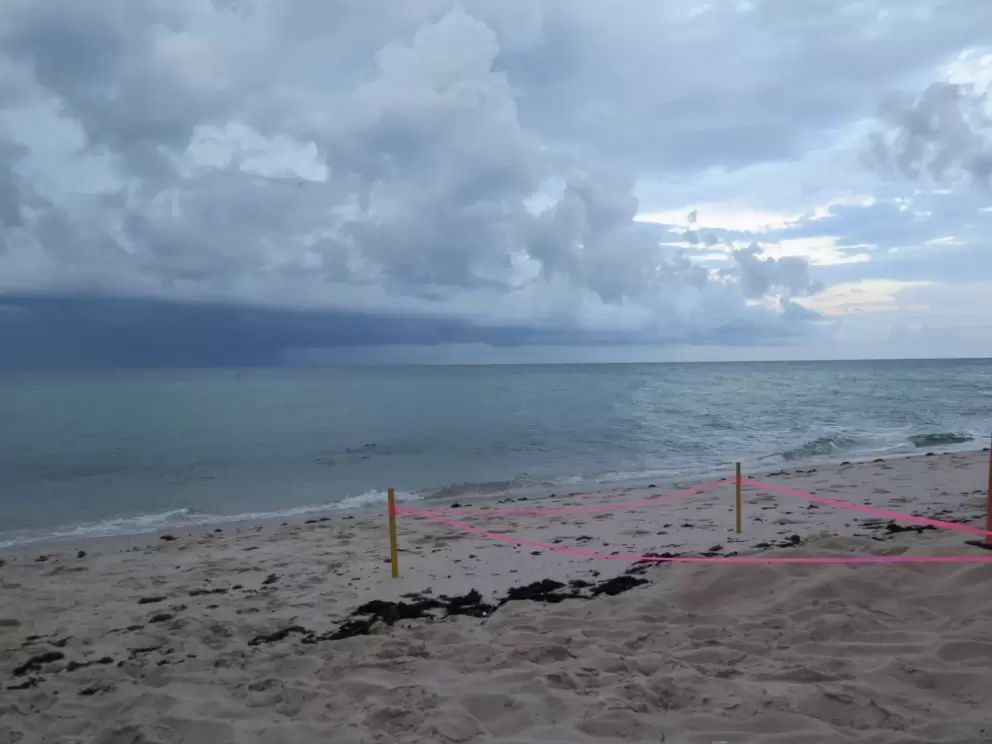 Sunset at 64th Street Beach. 