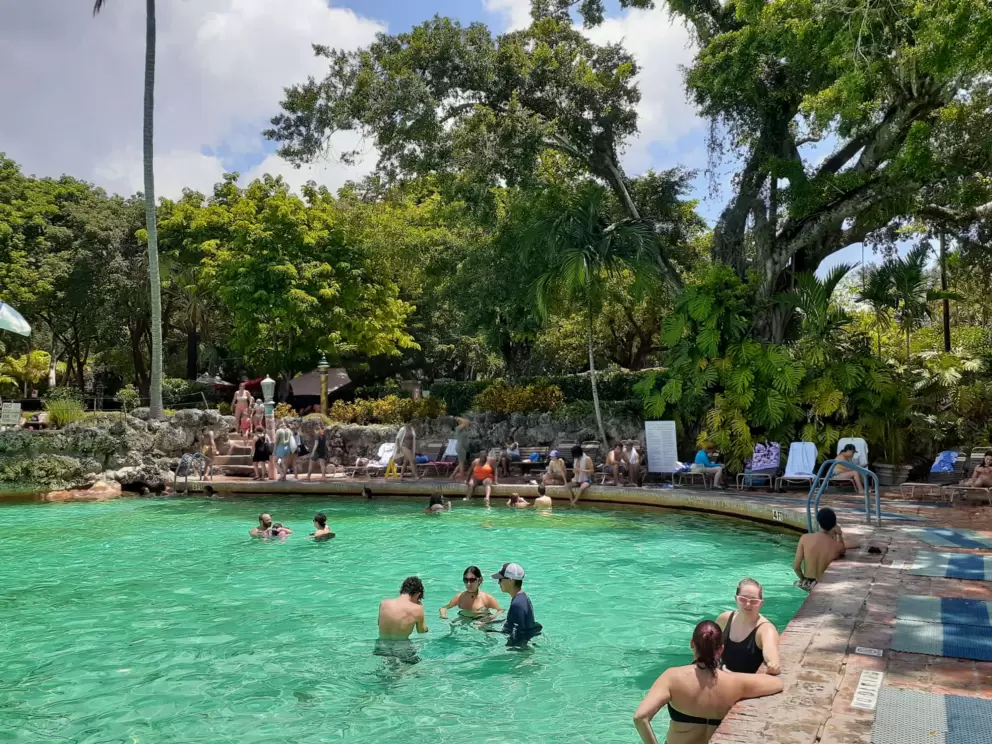 There is plenty of shade by the pool on the far end. 