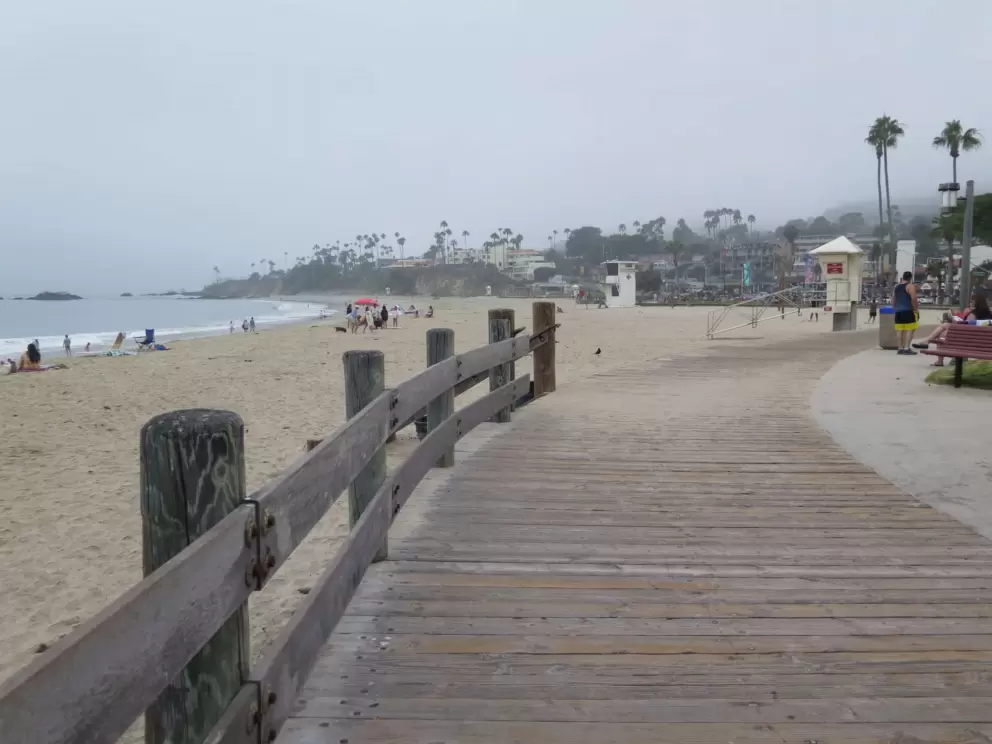 Boardwalk at Main Beach in Laguna Beach. 