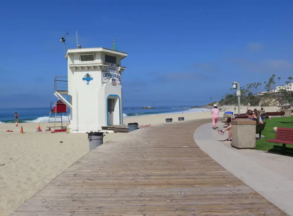 Boardwalk on the sand. 