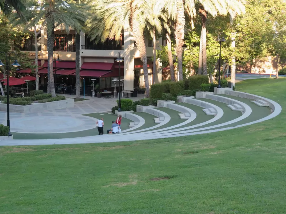 Amphitheater at Grand Park, and Stadium Brew Co, which is right next to it. 