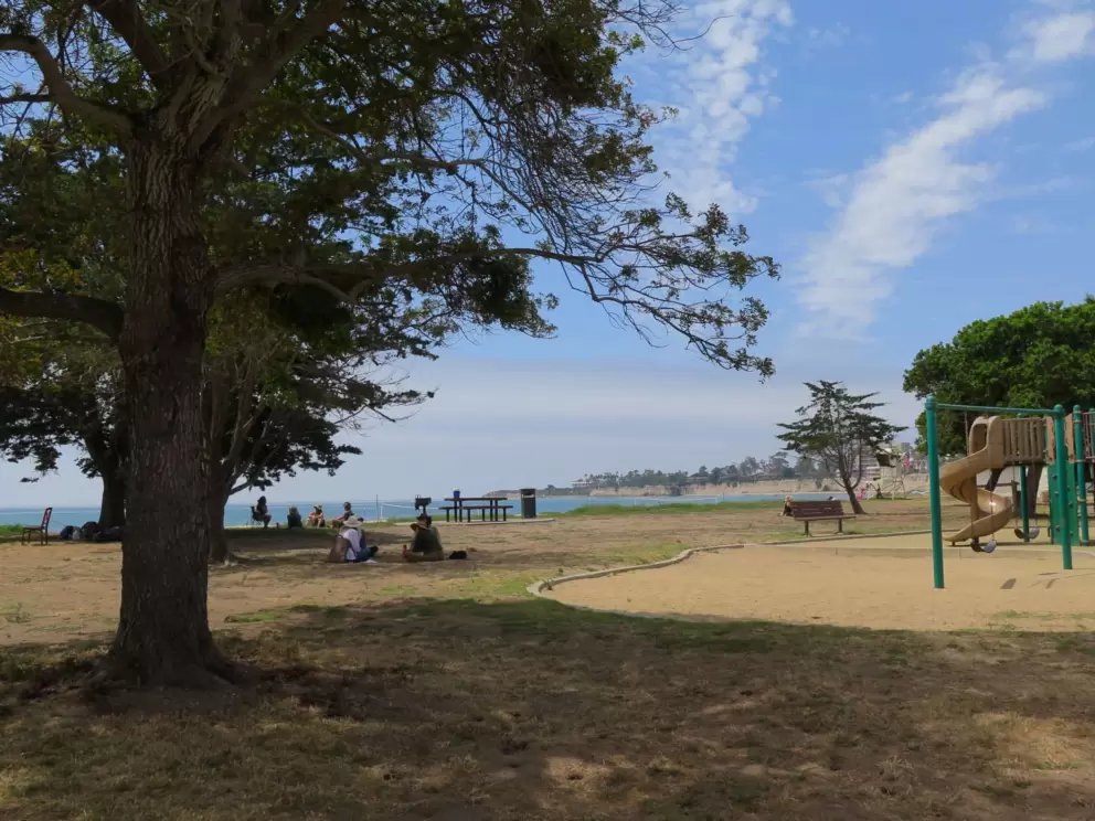 Picnic by the playground.