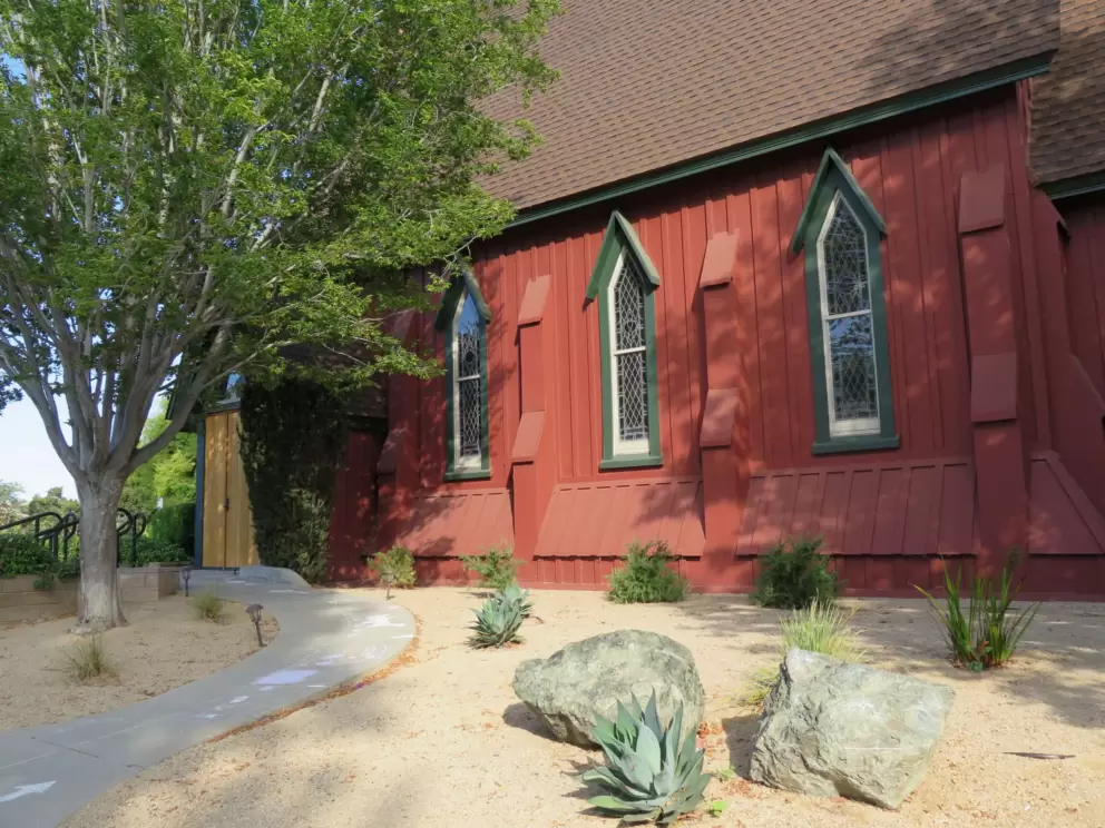 Saint Stephen's Episcopal Church, across the street from the park. 