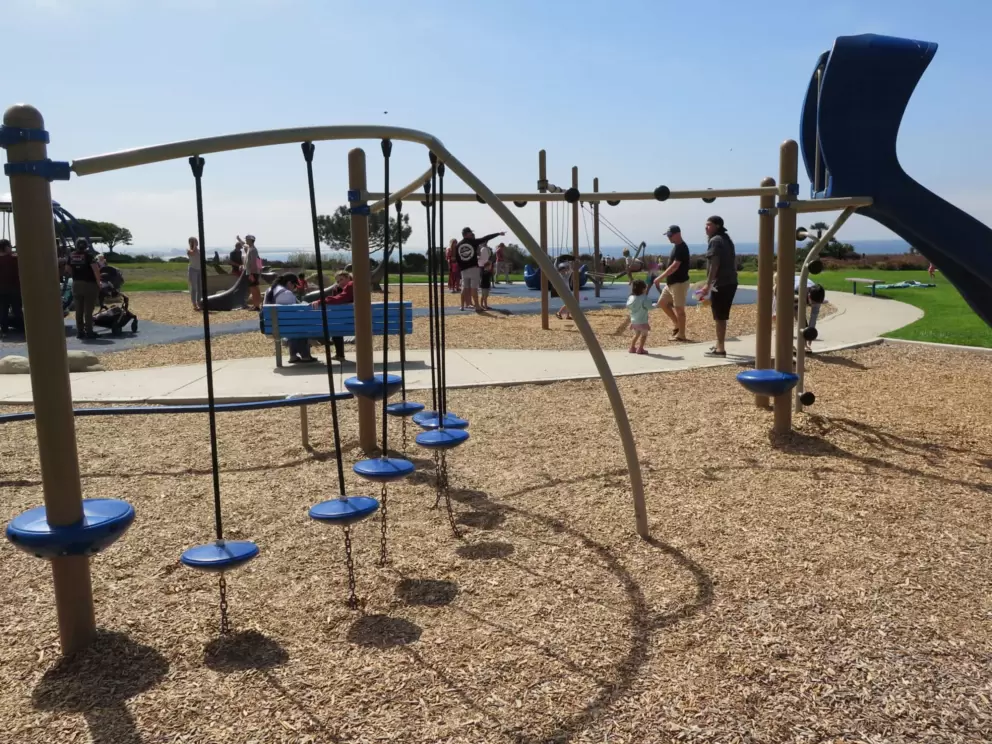 Suspended stepping stones. 