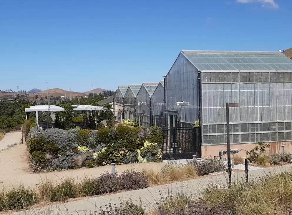 The Cal Poly Plant Conservatory, where the Poly Canyon trailhead begins.