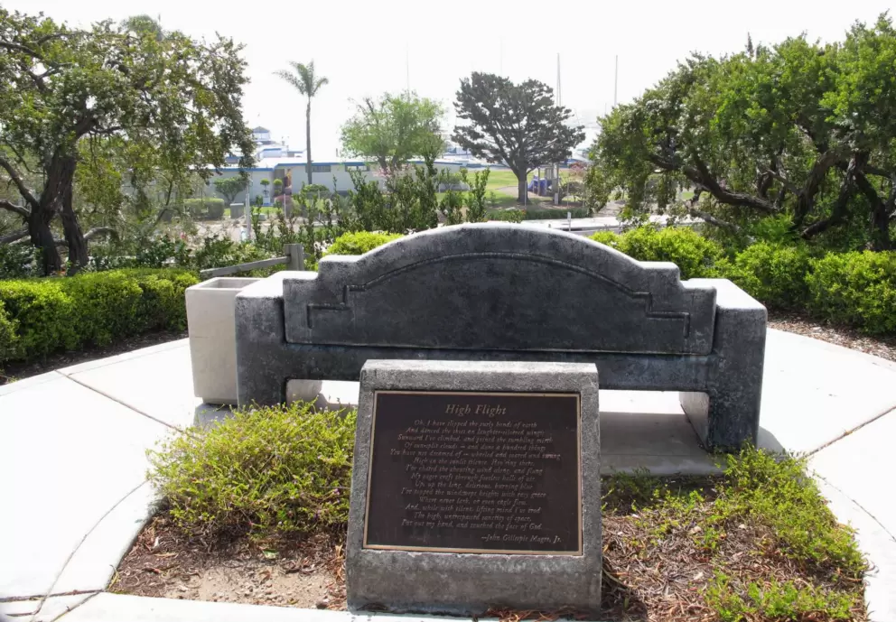 The park on Glorietta Blvd is a memorial to a young military pilot.