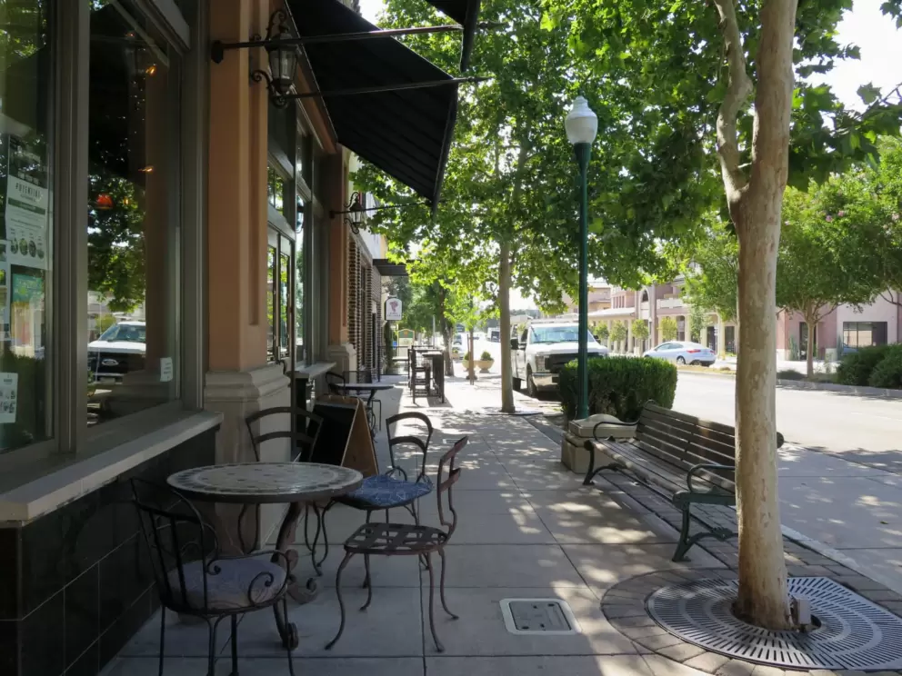 Outside Back Porch Bakery, which doesn't have a back porch!