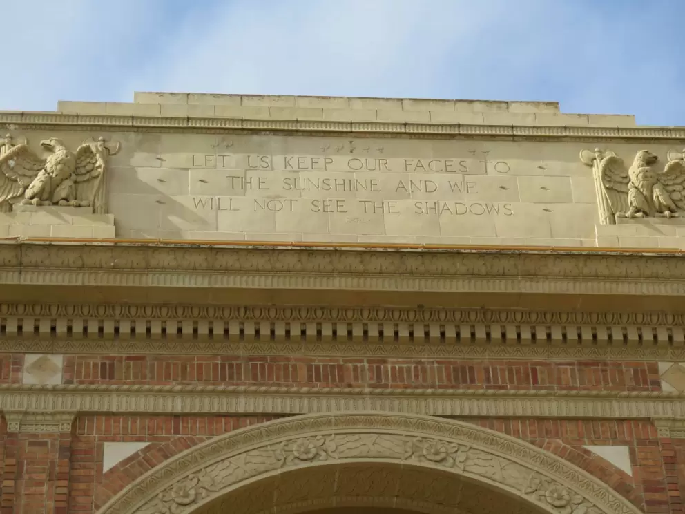 Let us keep our faces to the sunshine and we will not see the shadows. 