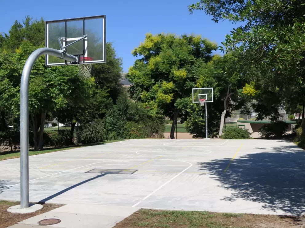 Basketball courts. 