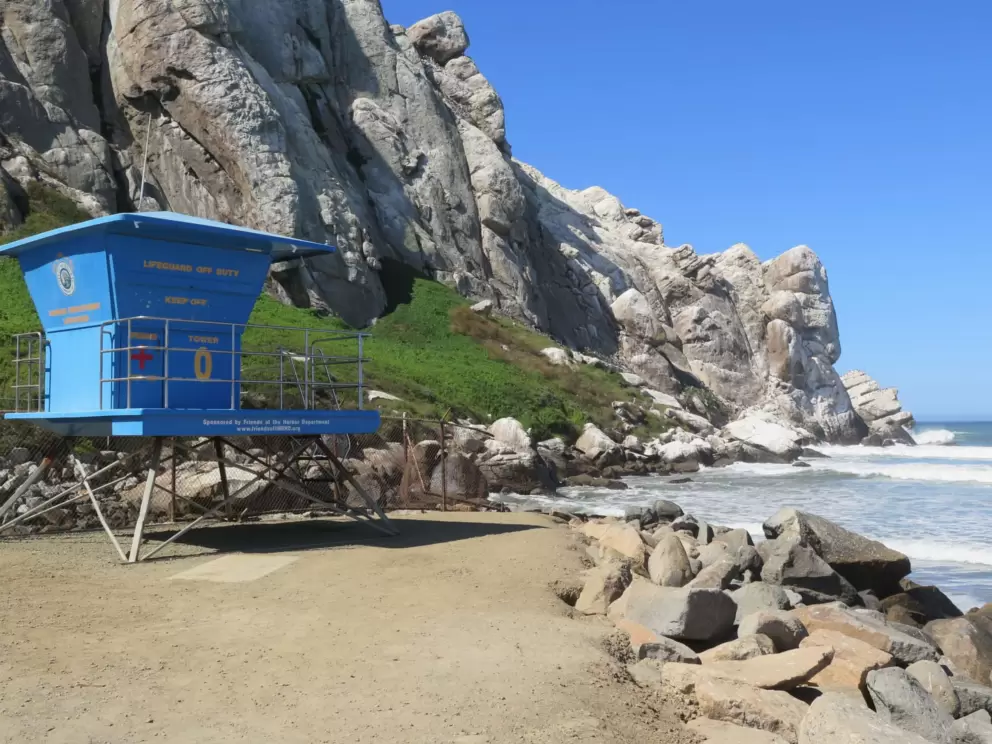 Lifeguard shack with an amazing view. 