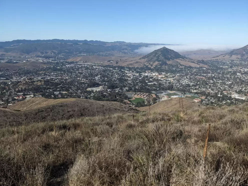 Cerro San Luis, and the fog that lingers behind it. 