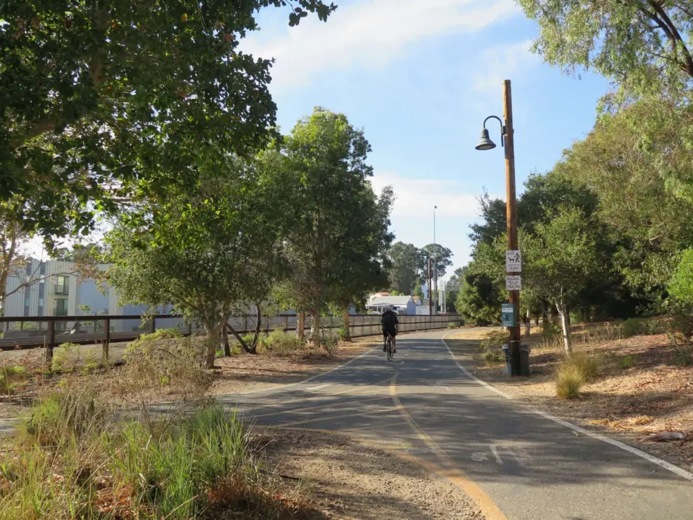 Railroad Bike Path is shady in spots. 