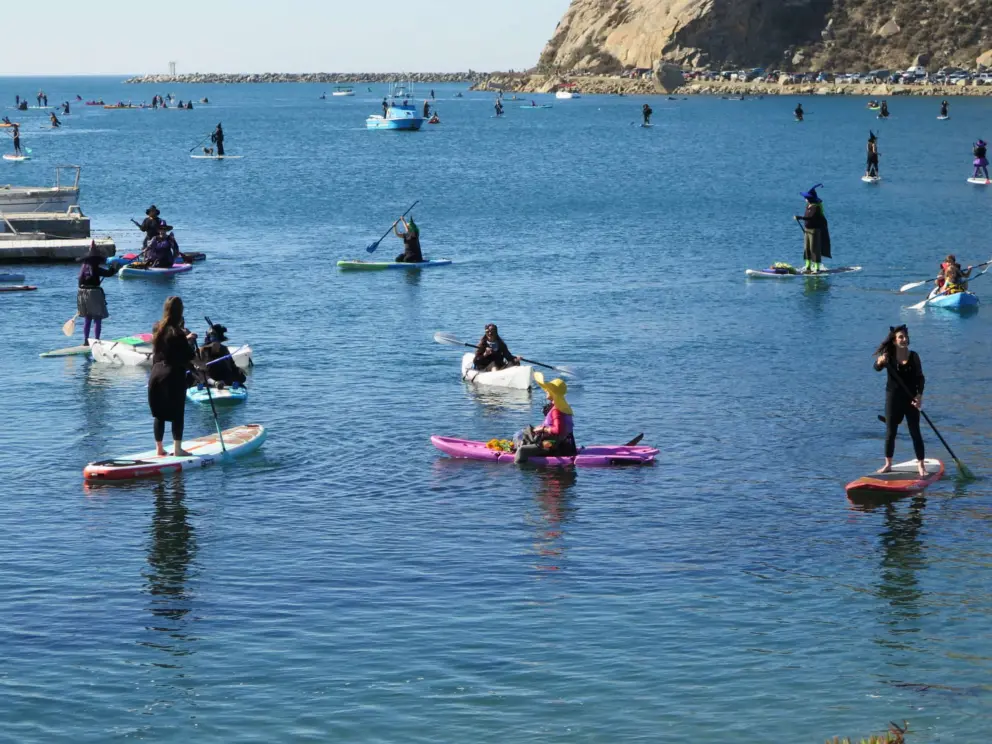 Lively day at the Witches and Warlock Paddle. 