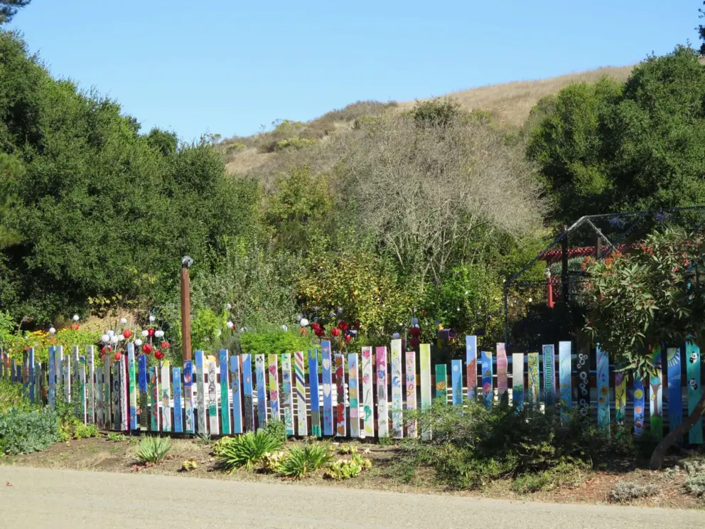 Painted fence. 