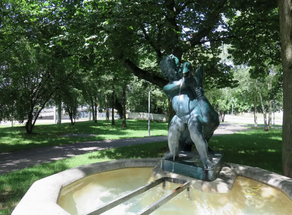 Fountain in De Wette Park. 