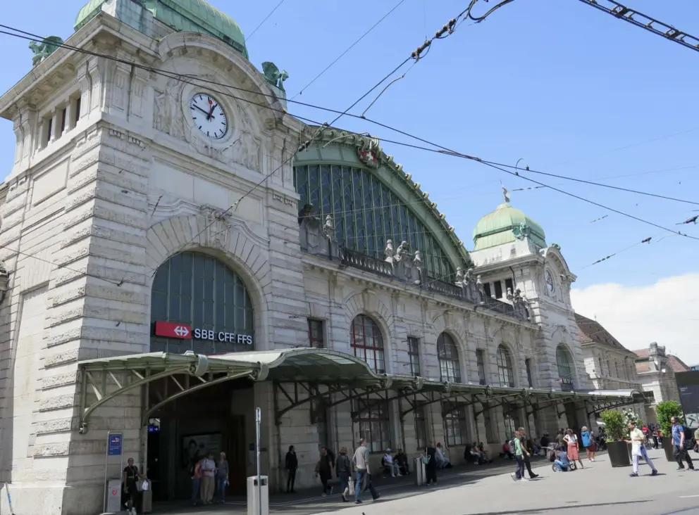 The train station is beautiful. 