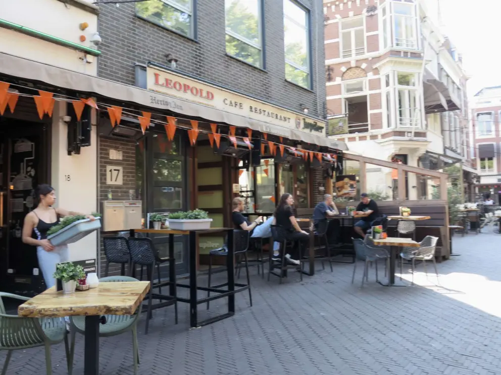 A dirty-looking corner of Het Plein. 