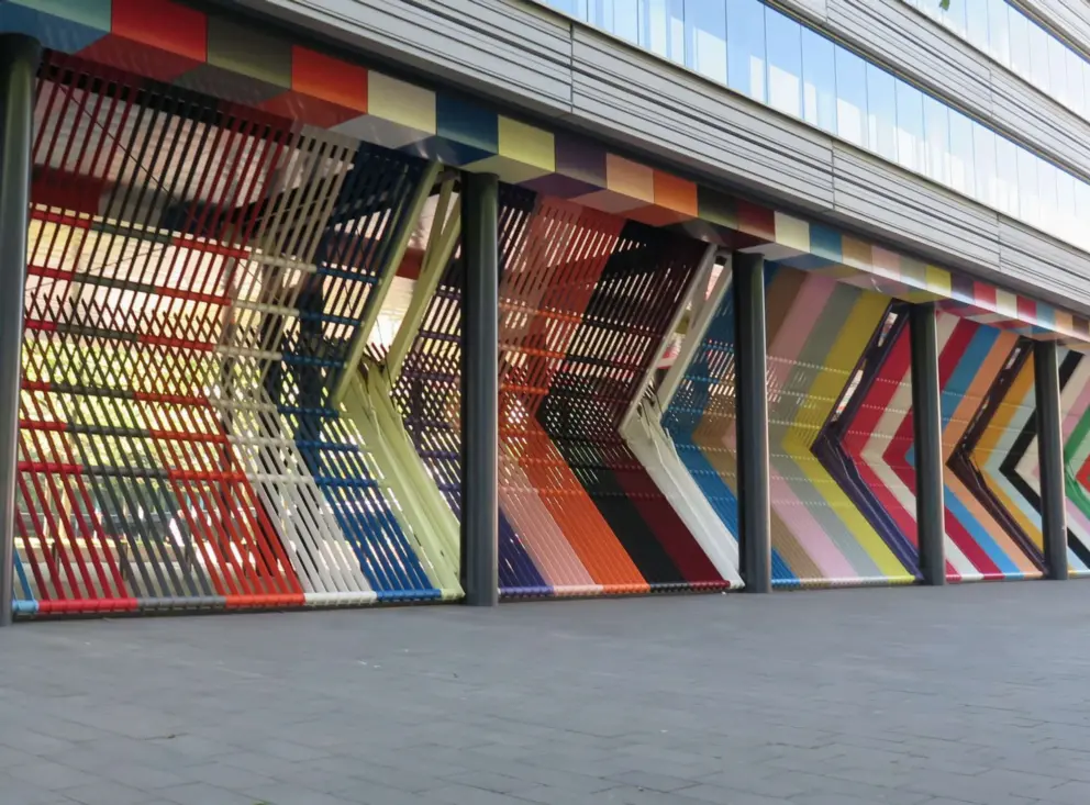 Colorful Ministry of Finance Building on Korte Voorhout. 