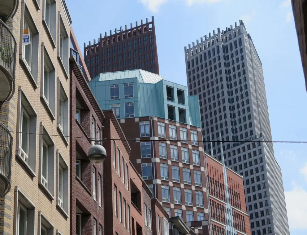Skyscrapers, as seen from Muzenplein. 